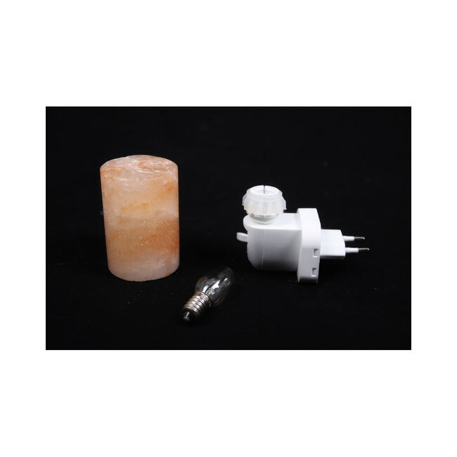 Himalayazout nachtlamp voor stopcontact - Cilinder