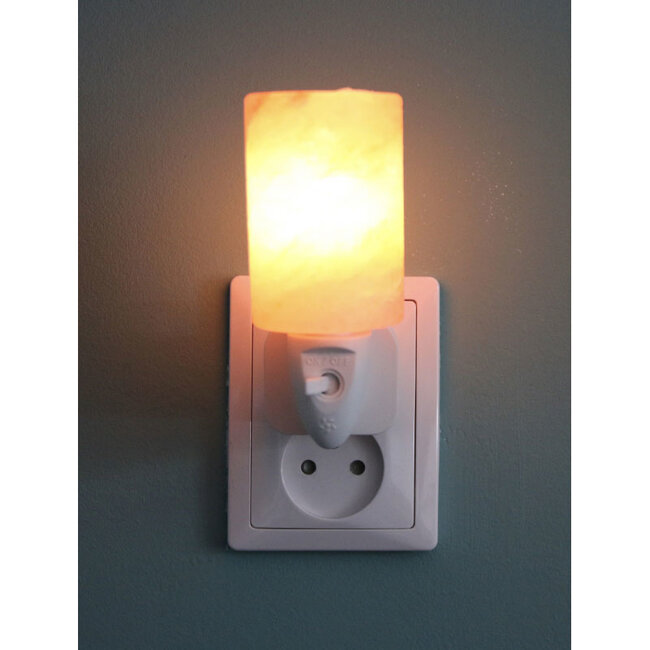 Himalayazout nachtlamp voor stopcontact - Cilinder