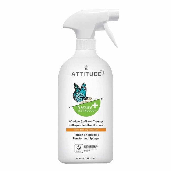 Nature+ Window & Mirror Cleaner Citrus Zest - 800ml