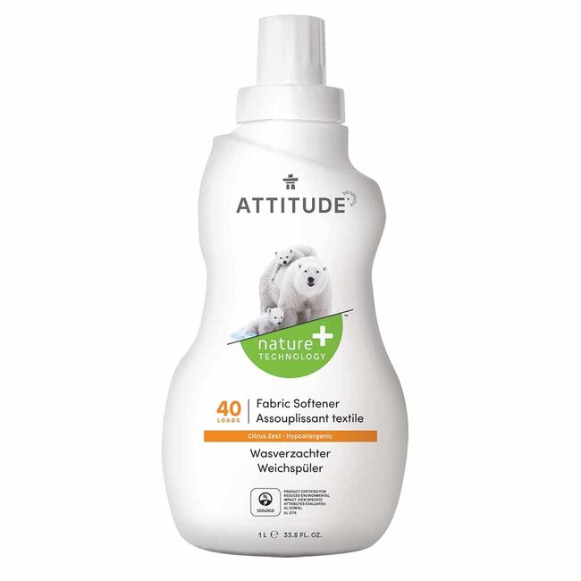 ATTITUDE Wasverzachter - 40 beurten - Citrus Zest - 1L