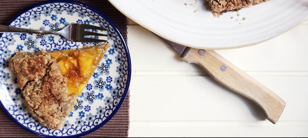 Galette met mango, gember en sinaasappel