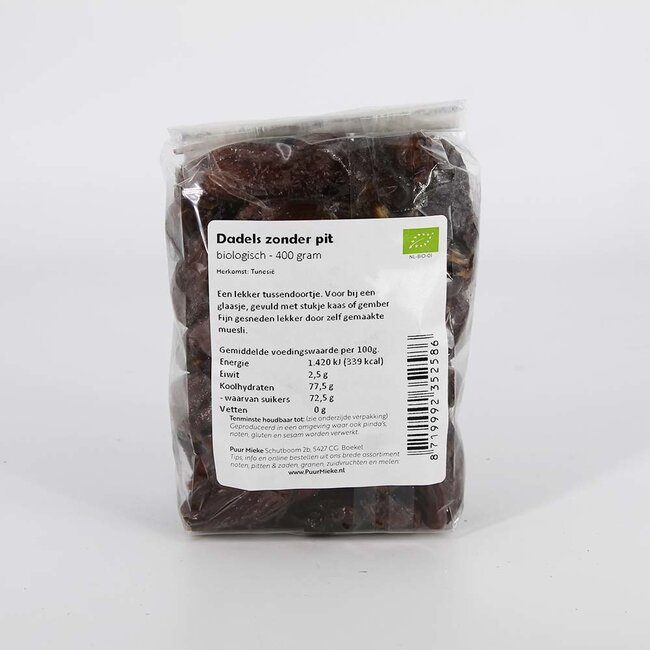 Dadels zonder pit - 400g - BIO