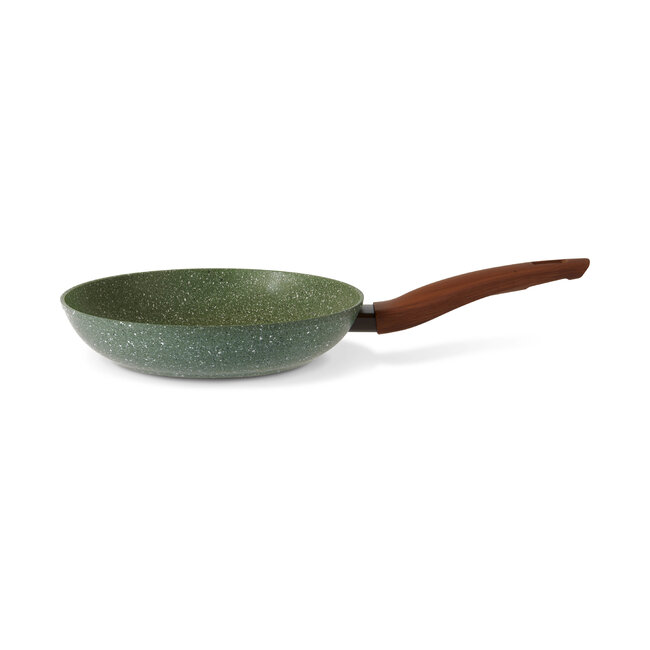 Koekenpan 24cm met hout-look greep - VegeTek