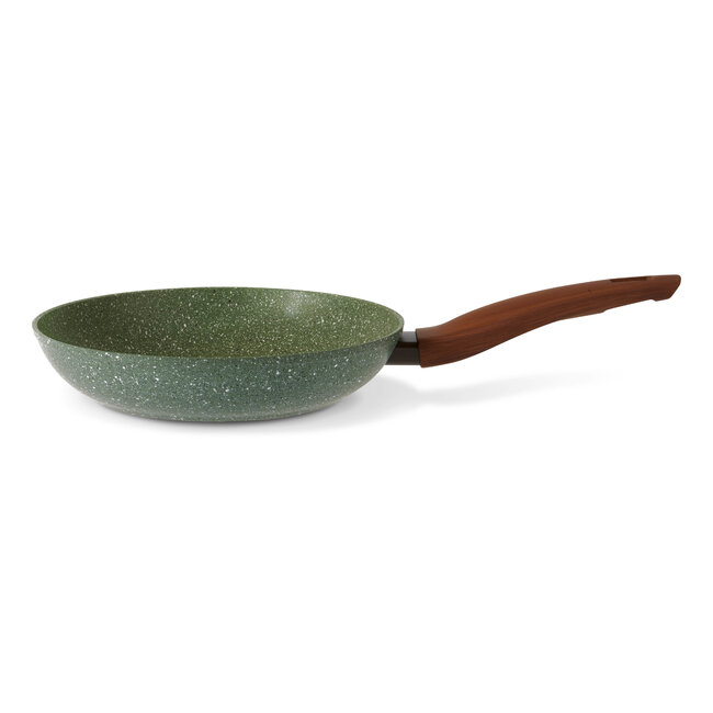 Koekenpan 28cm met hout-look greep - VegeTek