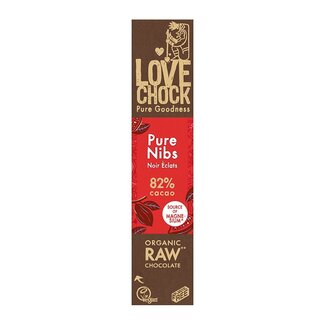 Lovechock Puur Nibs - 82% cacao - 40g - BIO THT 28-08-2026