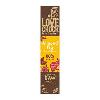 Lovechock Amandel & Vijg - 81% cacao - 40g - BIO  THT 10-03-2026