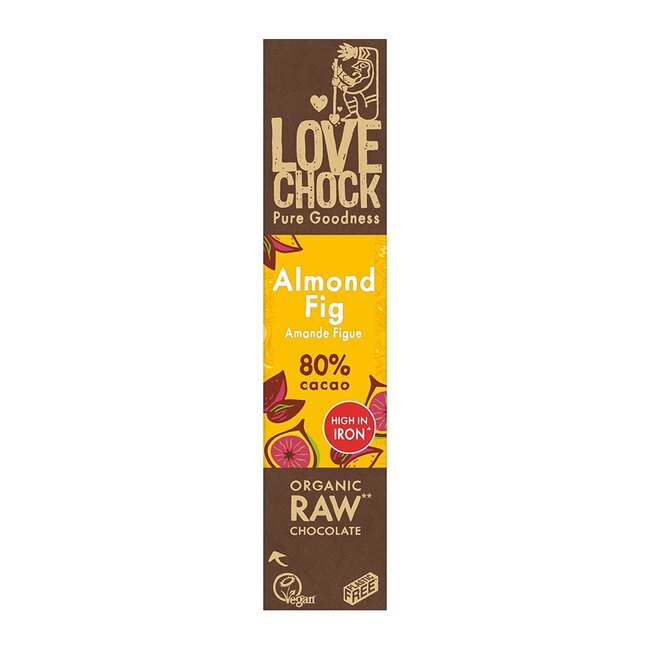 Lovechock Amandel / Vijg 81% cacao - 40g - BIO