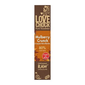 Lovechock Moerbei / Crunch 80% cacao - 40g - BIO