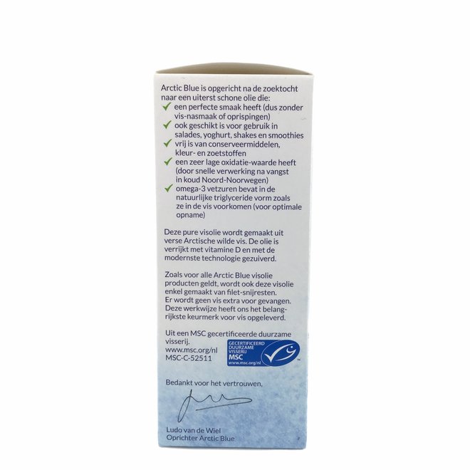 Pure Arctische Visolie MSC + vitamine D -  150ml