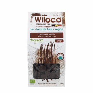 Wiloco Chocolade Druppels Puur Lactosevrij - 300g - BIO