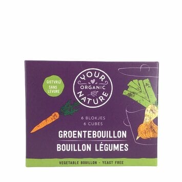 Heldere groentebouillonblokjes zonder gist - BIO