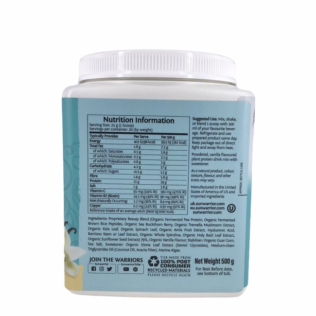 Collageen Building Protein Peptides - Tahitian Vanilla - 500gr - BIO