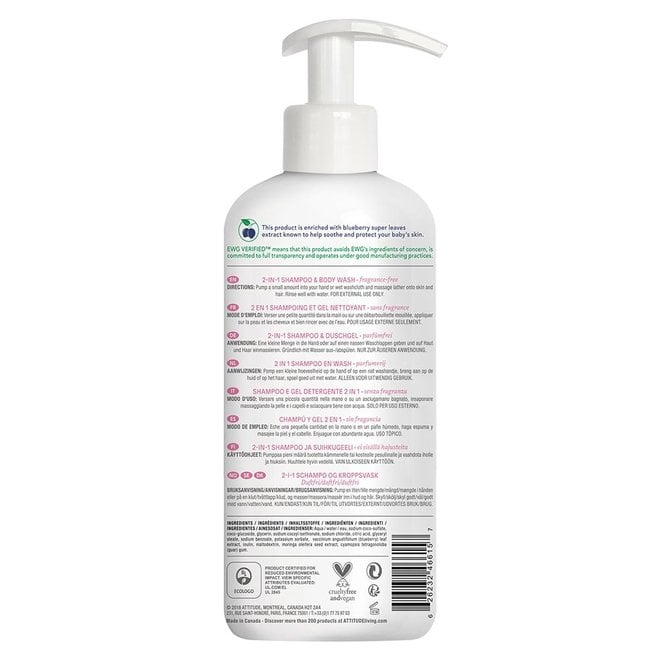 2-in-1 Baby Shampoo en Bodywash - Parfumvrij - 473ml