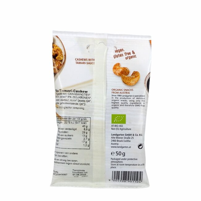 Bio Cashewnoten met Tamari 50g - BIO