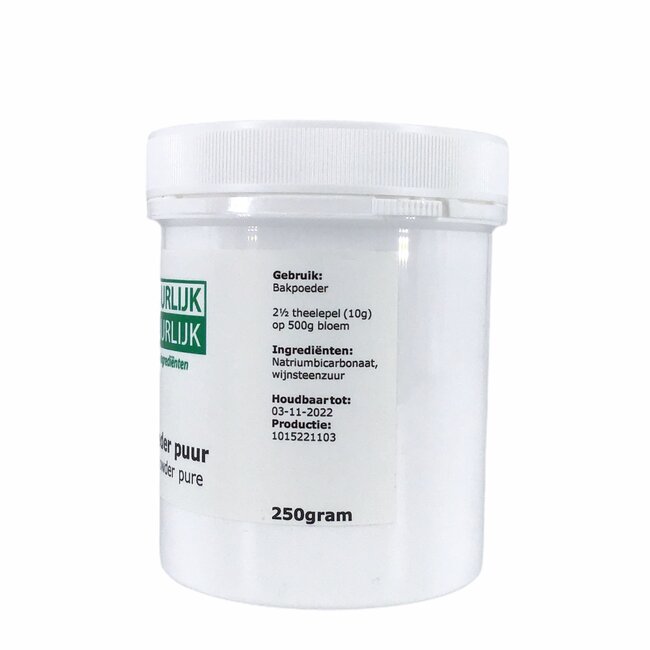 Bakpoeder Puur - 250g - zonder maiszetmeel