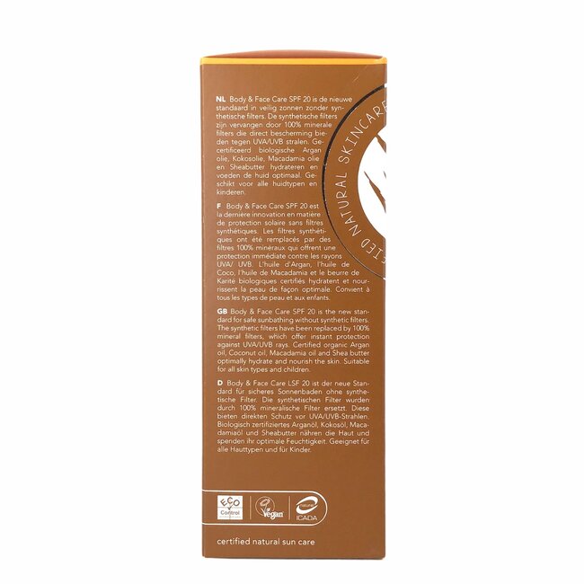 Zonnebrand Argan SPF 20 - 150ml - BIO