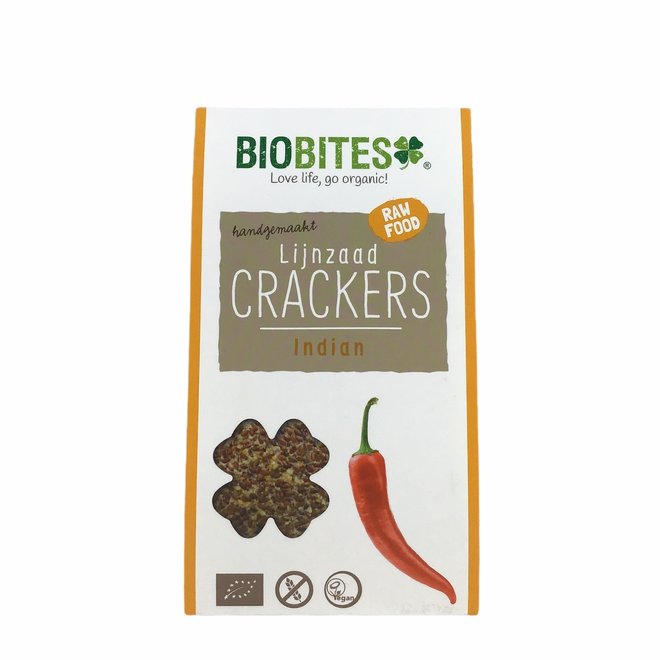 Raw Food Lijnzaad Crackers Indian - (2st) 30g - BIO