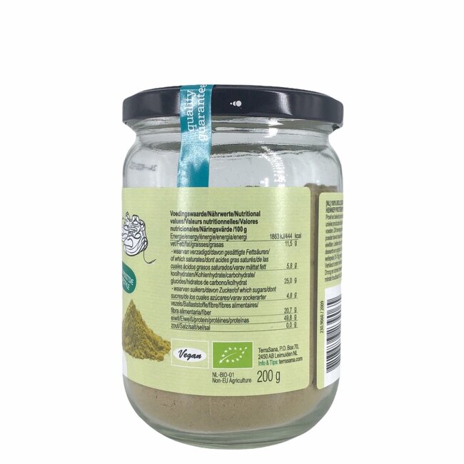 Hennep Proteinepoeder in Glas 200g-BIO