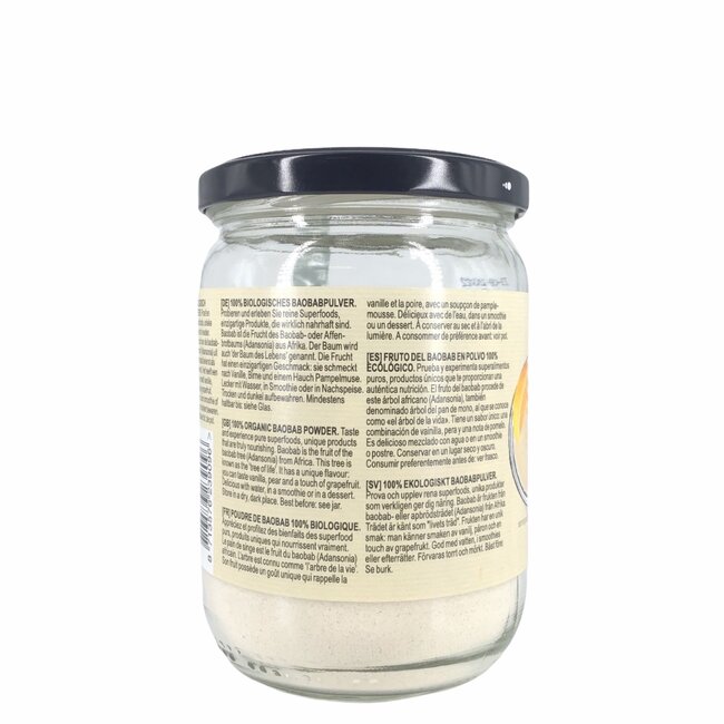 RAW Baobab Poeder (in glas) 190g - BIO
