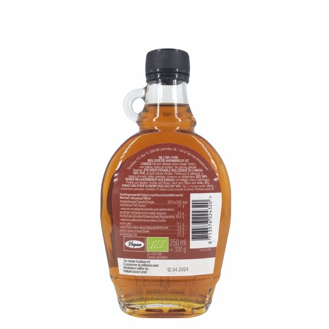 Ahornsiroop, graad C 250ml - BIO