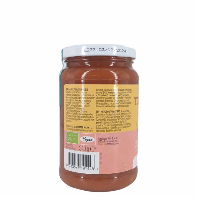 Tomatensaus pikant - 340g - BIO