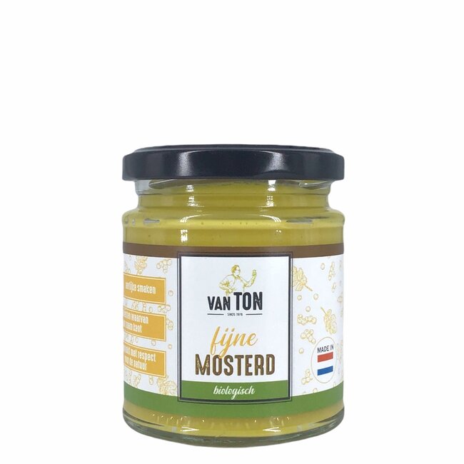 van TON Mosterd Fijn 170 gram - BIO