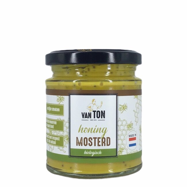 van TON Honing Mosterd Saus 170g - BIO