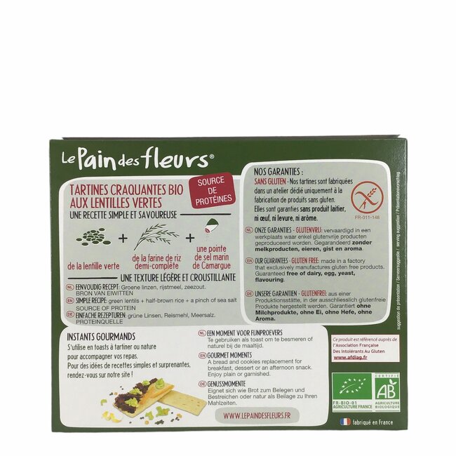 Groene Linzen Crackers - 150gr - BIO