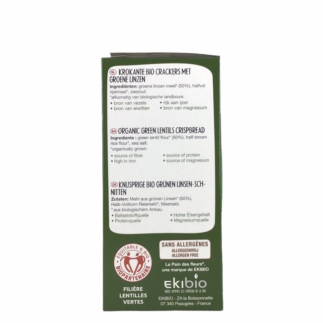 Groene Linzen Crackers - 150gr - BIO