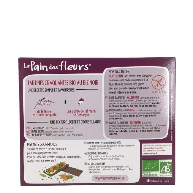 Krokante crackers zwarte rijst - 150gr - BIO