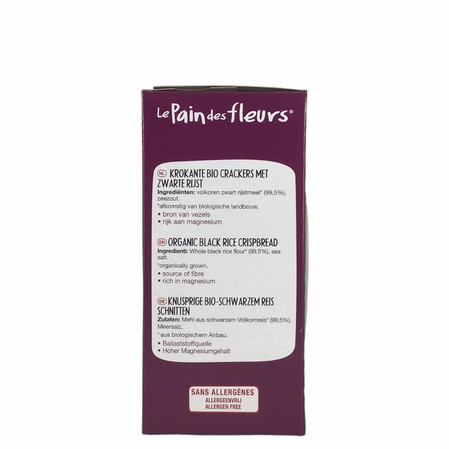 Krokante crackers zwarte rijst - 150gr - BIO