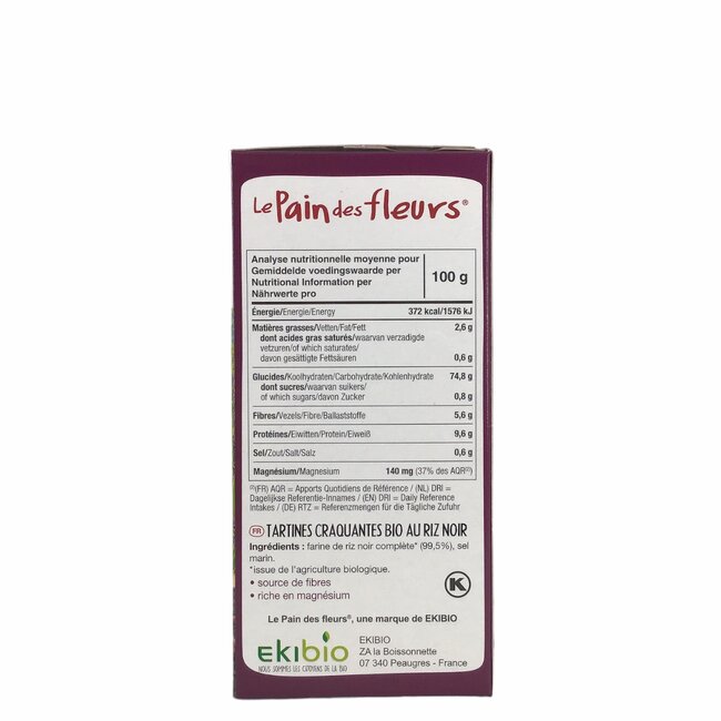 Krokante crackers zwarte rijst - 150gr - BIO