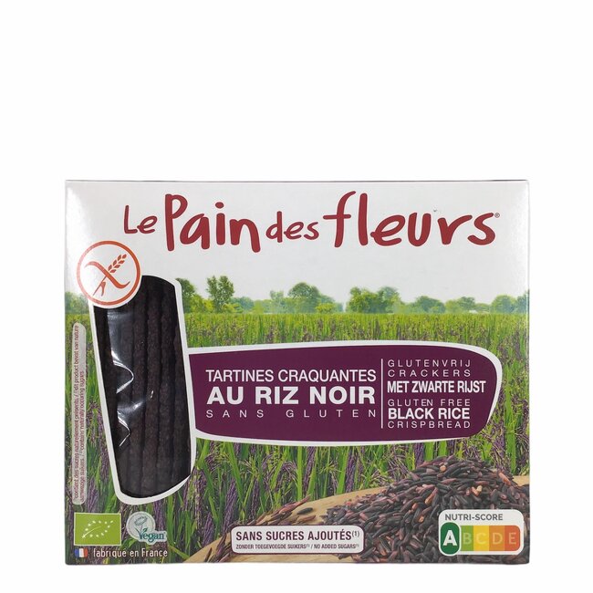 Krokante crackers zwarte rijst - 150gr - BIO