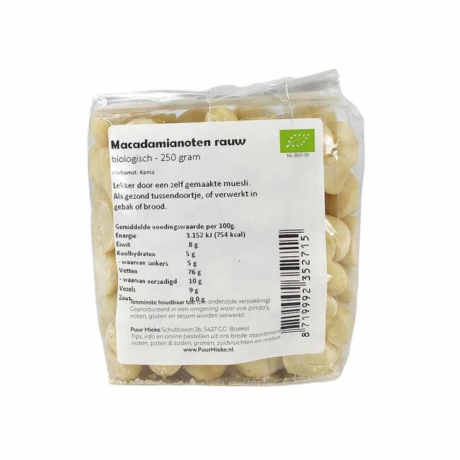 Macadamianoten - 250g - BIO THT 11-06-2026