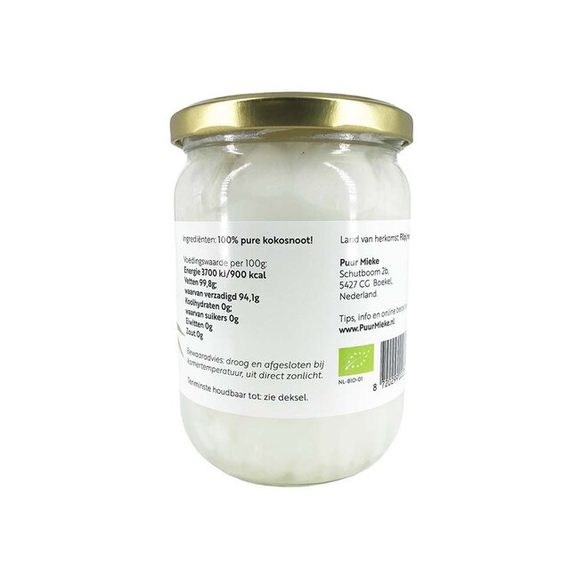 Kokosolie Extra Virgin koud geperst 500ml – BIO