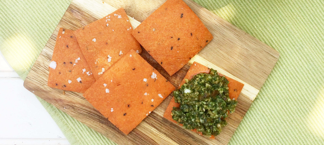 Glutenvrije Crackers met gerookt paprikapoeder