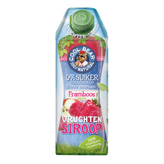 Cool Bear Siroop Framboos-Appel met Zoetstoffen uit Stevia - 750ml