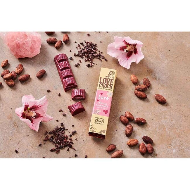 LOVE - Hibuscus / Cacao Nibs - 40g - BIO THT 17-10-2026