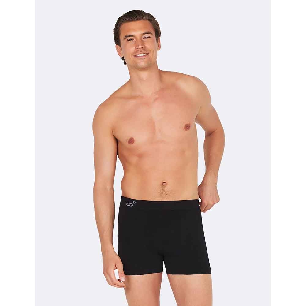 PUTUO Heren Boxershort Bamboe Ondergoed: Comfortabel, Ademend, Zacht, Anti- Opkruipend – 6 Stuk Ondergoed voor Dagelijks Gebruik, Zwart