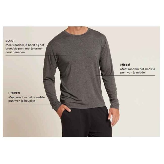 Bamboe T-Shirt Heren - V-hals Zwart (L)