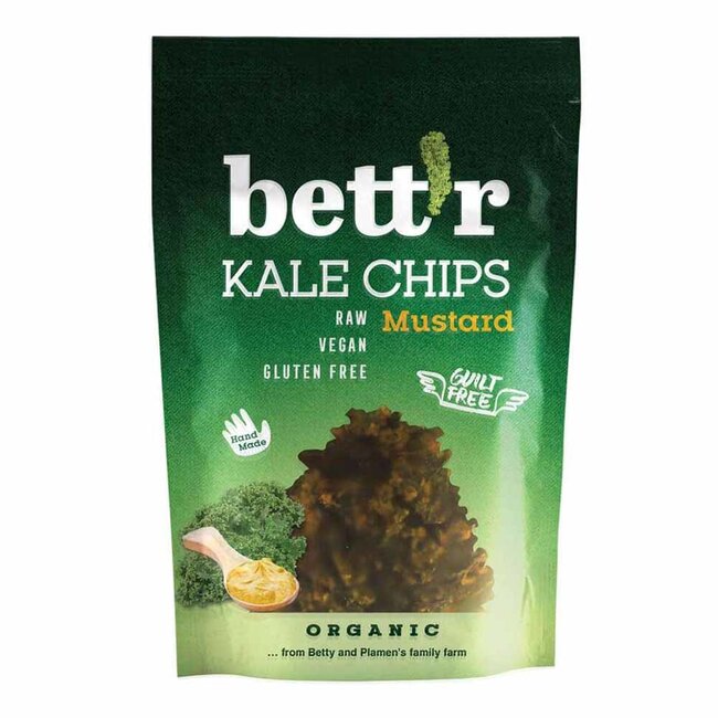Boerenkool Chips met Mosterd en Ui - 30g - BIO