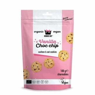 Kookie Cat Vanille en Chocolate Chip Koekjes 100g - BIO