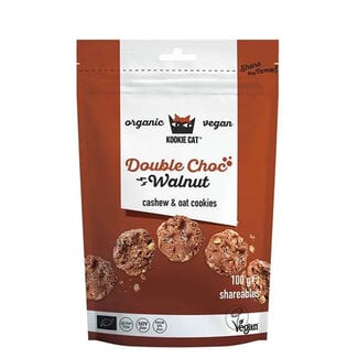 Kookie Cat Double Choc Walnoot Koekjes 100g - BIO THT 09-11-2026