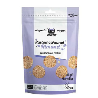 Kookie Cat Salted Caramel Almond Koekjes 100g - BIO