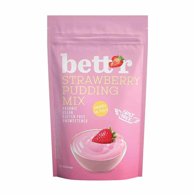 Bett'r Aardbeien Pudding Mix - 150g - BIO