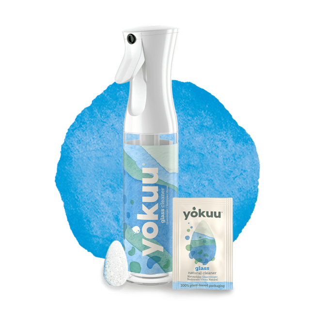 YOKUU Glasreiniger Startkit - 1 Sprayfles + 1 Parel