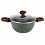 Kookpan 24cm met 2 hout-look grepen + glasdeksel - VegeTek