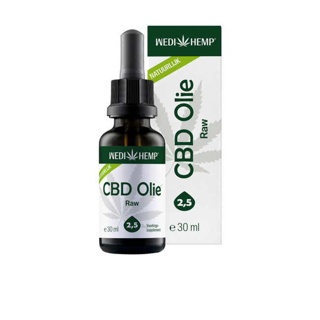 Wedihemp CBD Olie Raw 2,5% - 30ml - Full Spectrum