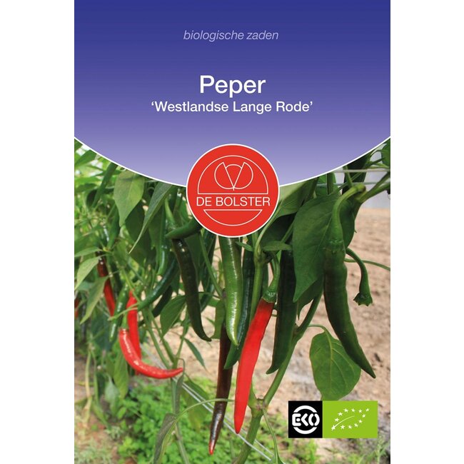 Peper 'Westlandse Lange Rode' - 0,3g - BIO