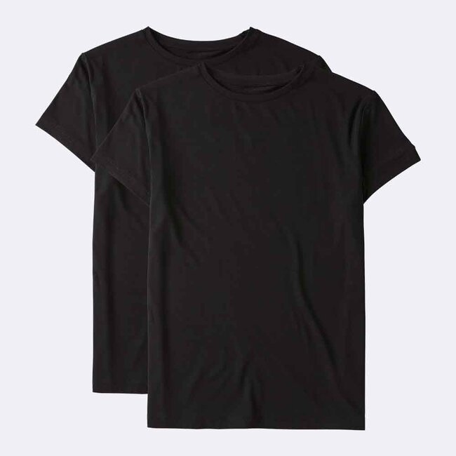 T-shirt Dames met ronde hals - zwart